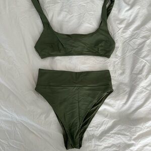 Aerie Deep Green Bikini Set